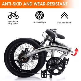 20 " folding city bike aluminum frame 8 speed folding bike