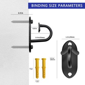 3-piece wall-mounted exercise anchor, resistance band wall hook, home gym installation anchor, physical therapy yoga fitness exercise