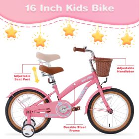 Multiple Colors,Girls Bike for 4-7Years Old Kids,16 inch wheel ,Training Wheels Included