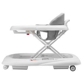 VEVOR Baby Walker, Foldable Baby Walkers with 3-Level Adjustable Height, Rolling Toddler Walker and Activity Center with Wheels & Feeding Tray