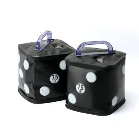 Travel Weight, Water Filled Dumbbells Set, Fitness Exercise Dice 15 lbs, for Strength Training, Core Training (black)