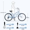 7 Speed Bicycles, Multiple Colors 26"Inch Beach Cruiser Bike