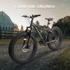 Ecarpat 26 Inch Fat Tires Mountain Bike, 4-Inch Wide Wheel, 21-Speed Disc Brakes, Mens Womens Trail Beach Snow Commuter City Mountain Bike